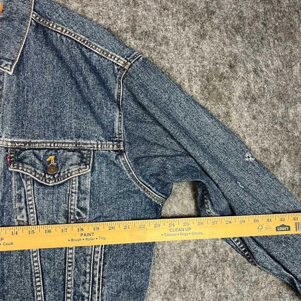 VTG 1995 Levi Blue Jean Jacket 70507 4890 Made USA Light Wash Denim Trucker M